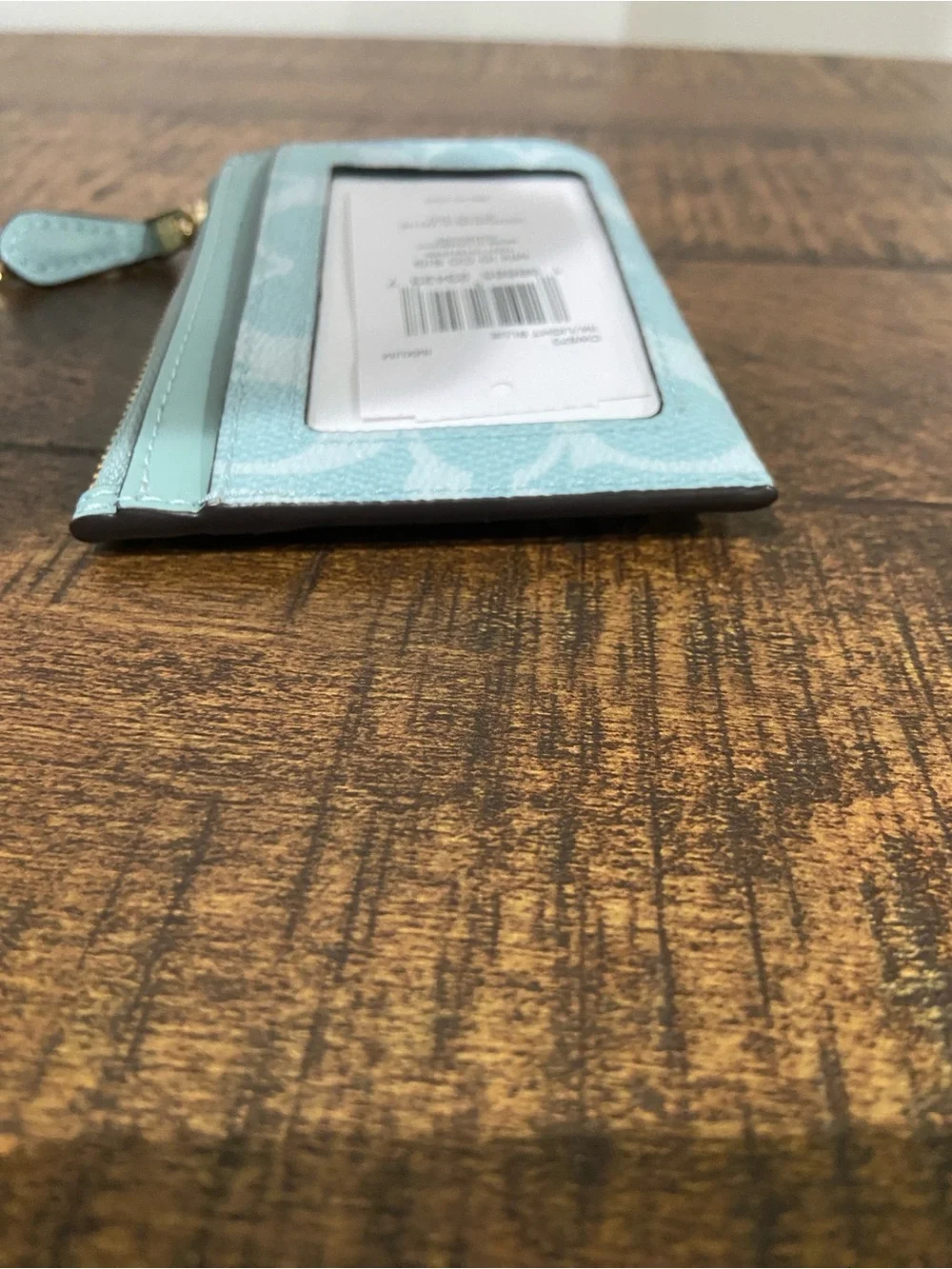 Coach Mini Skinny ID Wallet Light Blue in Signsture Canvas